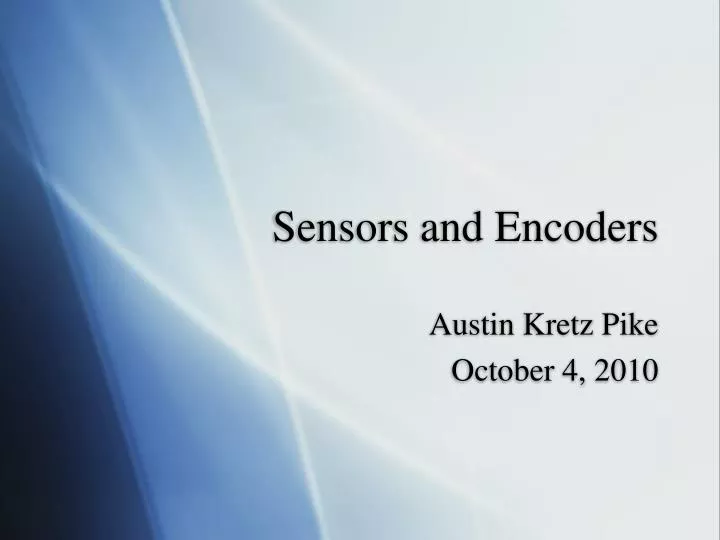 sensors and encoders