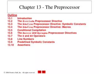 Chapter 13 - The Preprocessor