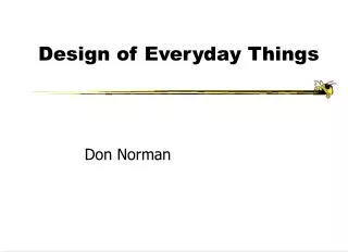 Design of Everyday Things