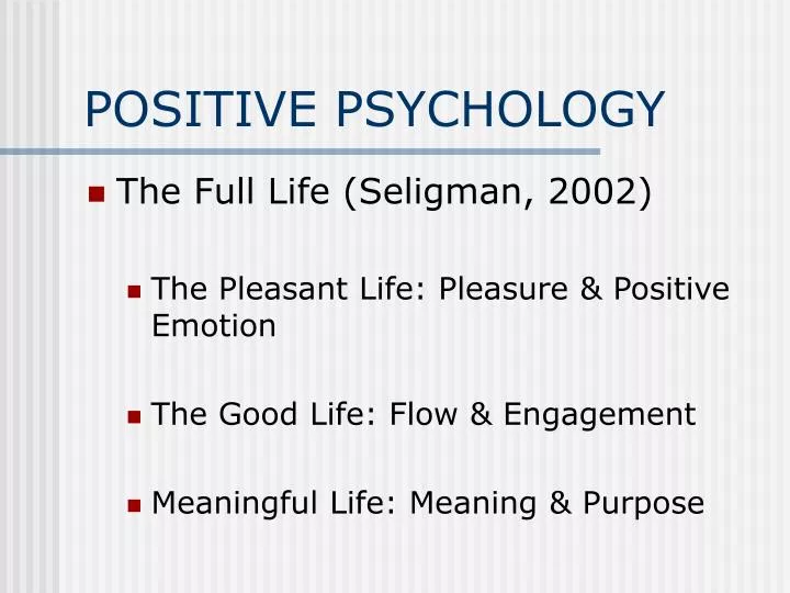 positive psychology