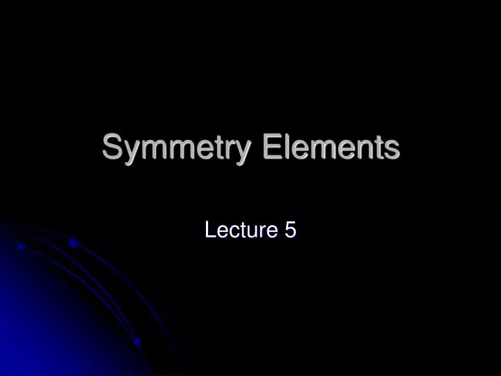 symmetry elements