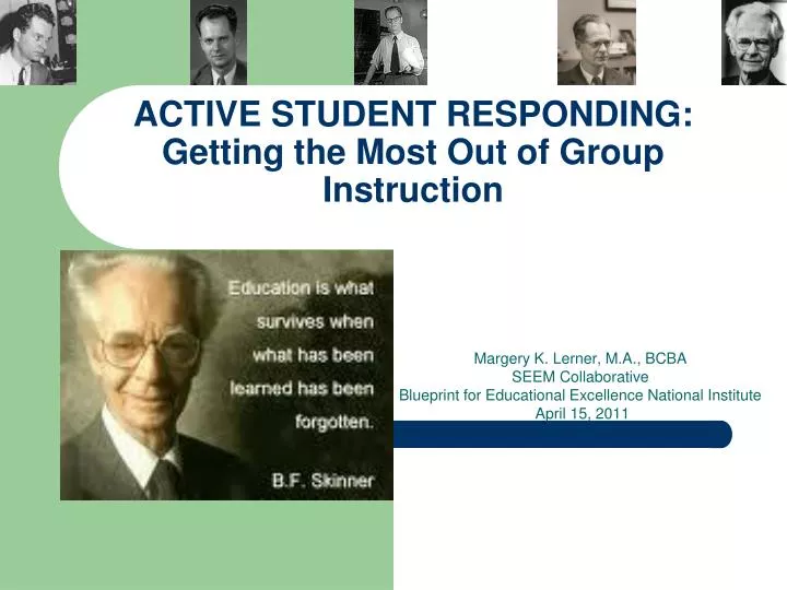 active student responding getting the most out of group instruction