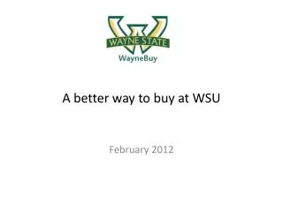 A better w ay to buy at WSU