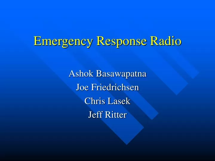 emergency response radio