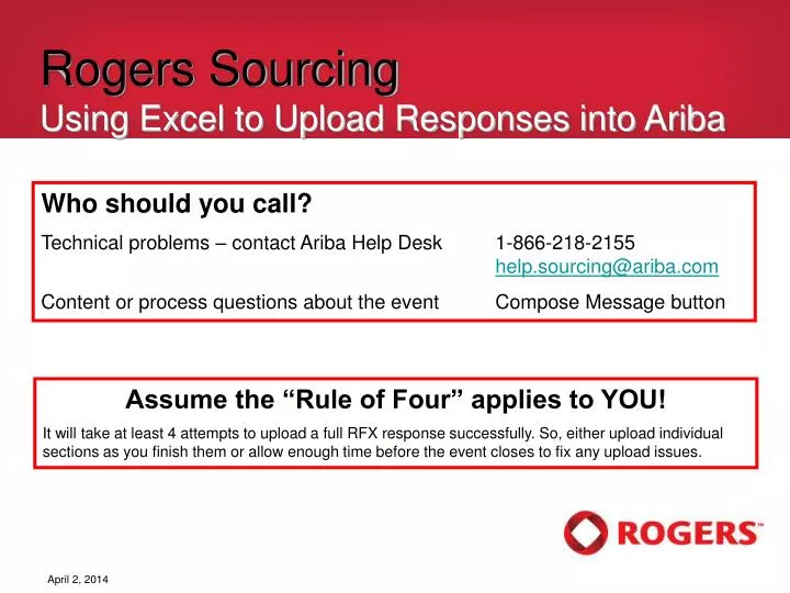 rogers sourcing using excel to upload responses into ariba