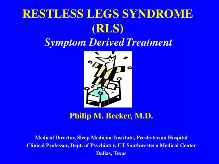 restless legs syndrome rls symptom derived treatment