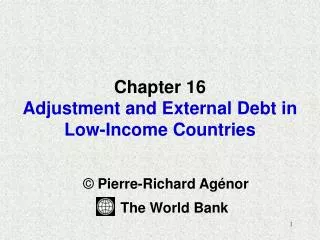 Chapter 16 Adjustment and External Debt in Low-Income Countries