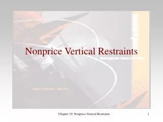 Nonprice Vertical Restraints