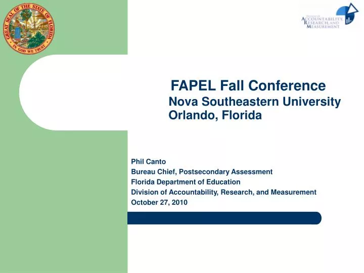 fapel fall conference nova southeastern university orlando florida