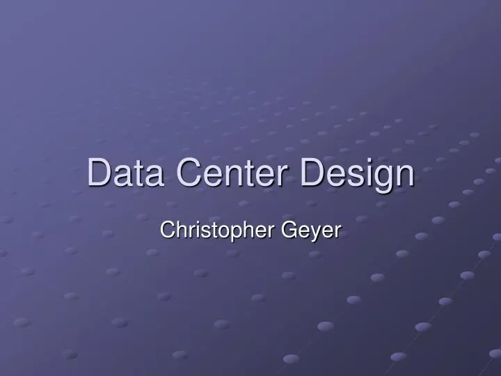 data center design