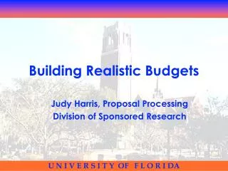 Building Realistic Budgets