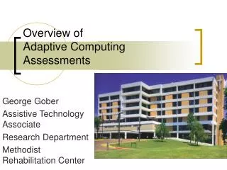 Overview of Adaptive Computing Assessments