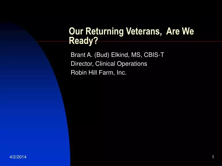 our returning veterans are we ready