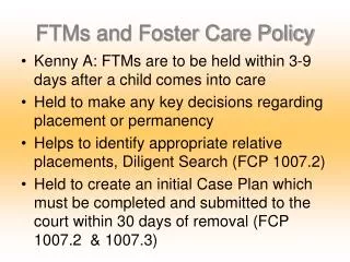 FTMs and Foster Care Policy