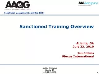 Sanctioned Training Overview