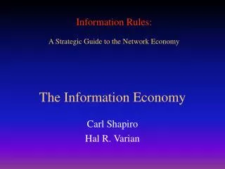 The Information Economy