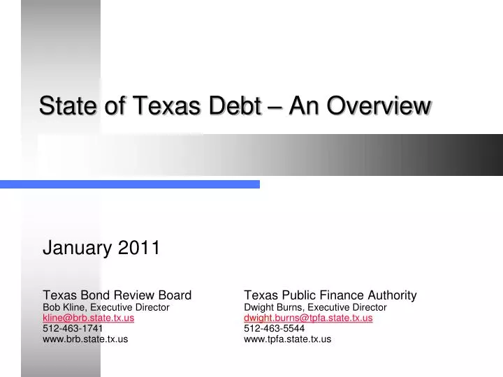 state of texas debt an overview