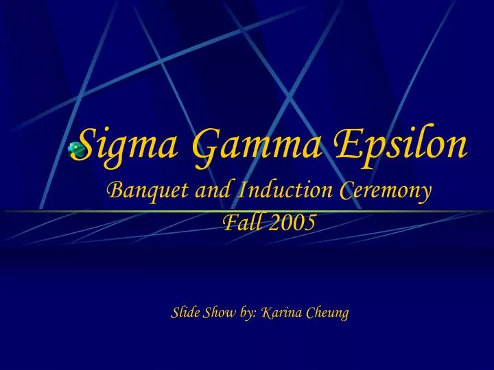 sigma gamma epsilon banquet and induction ceremony fall 2005
