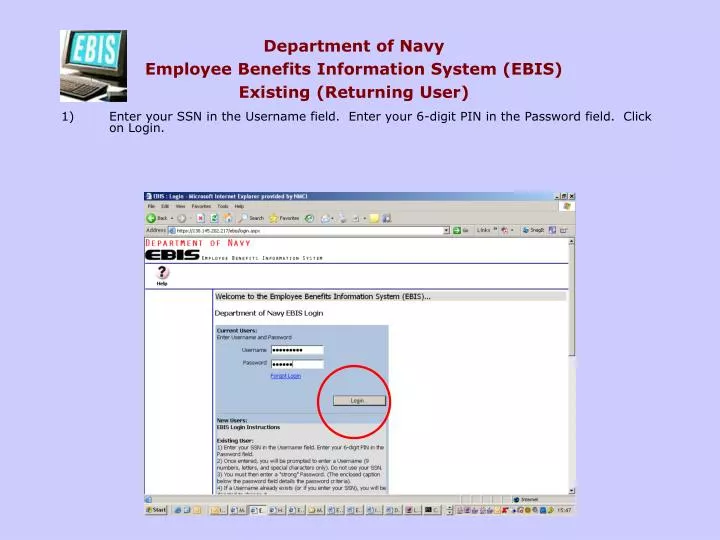 department of navy employee benefits information system ebis existing returning user