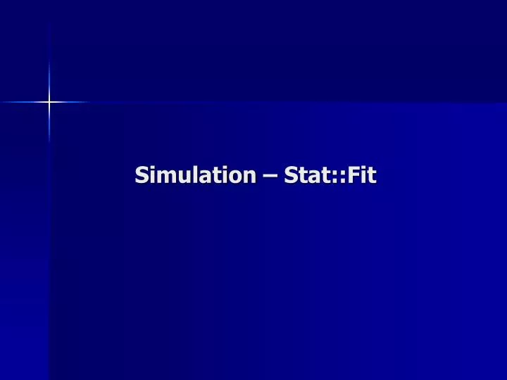 simulation stat fit