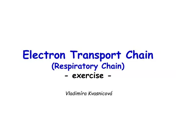 electron transport chain respiratory chain exercise