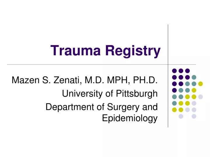 trauma registry