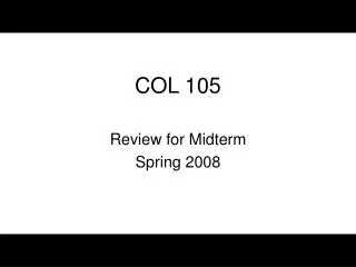 COL 105