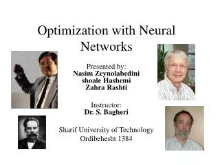 Optimization with Neural Networks