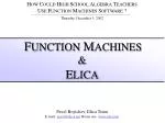 F UNCTION M ACHINES &amp; E LICA - slide 1