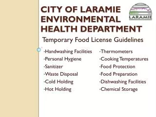 City of Laramie Environmental Health Department