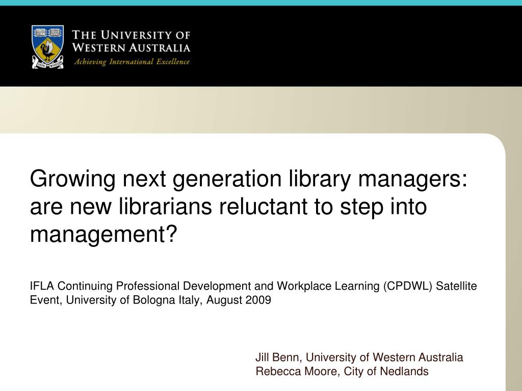 Ppt Jill Benn University Of Western Australia Rebecca Moore