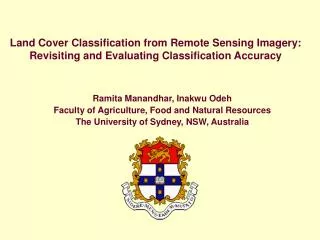 Land Cover Classification from Remote Sensing Imagery: Revisiting and Evaluating Classification Accuracy