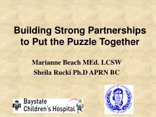 Building Strong Partnerships to Put the Puzzle Together