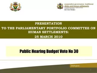 Public Hearing Budget Vote No 30