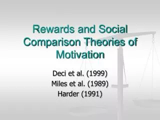 Rewards and Social Comparison Theories of Motivation