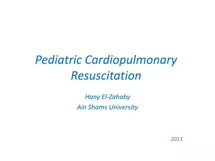 pediatric cardiopulmonary resuscitation