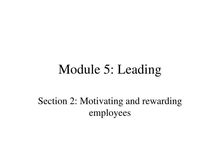 module 5 leading