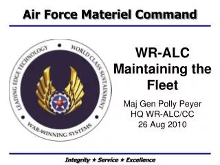 WR-ALC Maintaining the Fleet