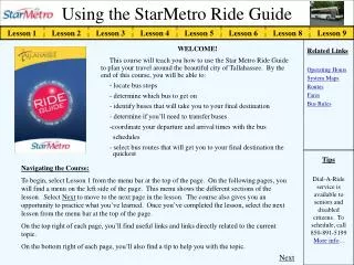 Using the StarMetro Ride Guide