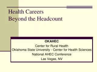 Oklahoma Area Health Education Centers
