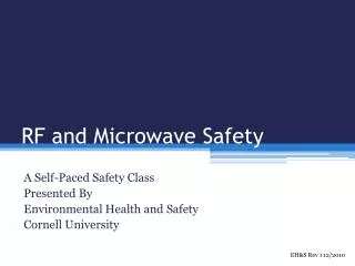 RF and Microwave Safety