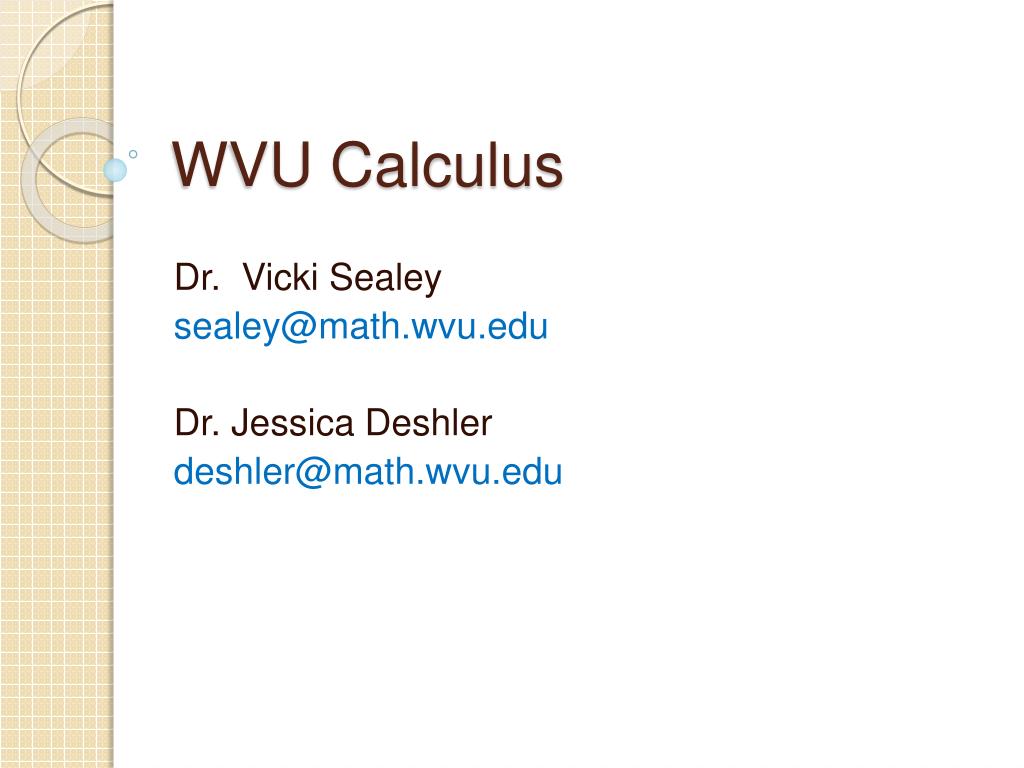 PPT - WVU Calculus PowerPoint Presentation, free download - ID:751168