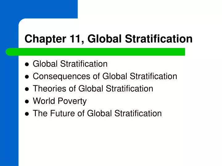 chapter 11 global stratification