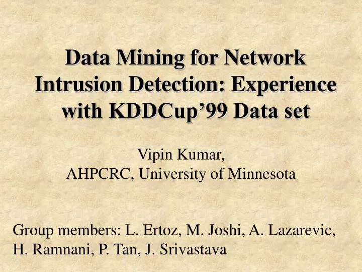 data mining for network intrusion detection experience with kddcup 99 data set