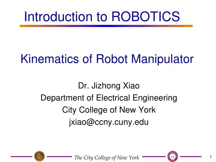 kinematics of robot manipulator
