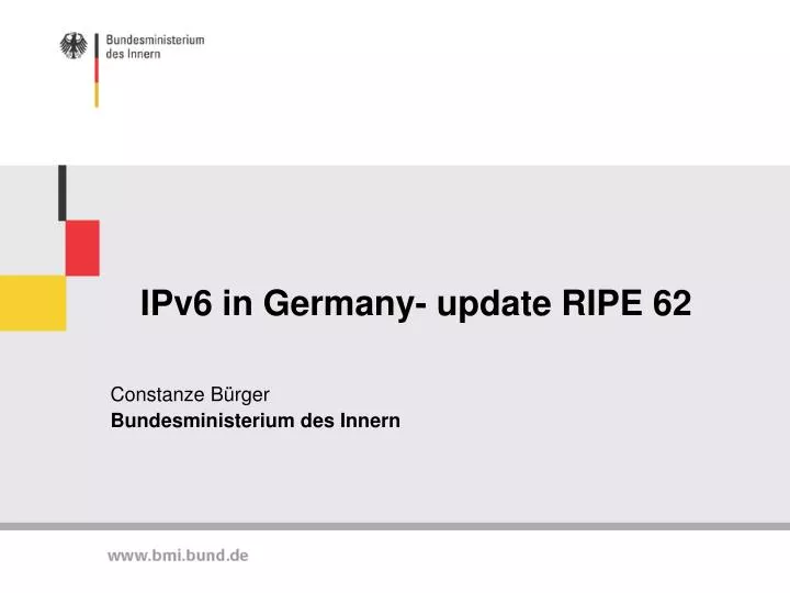 ipv6 in germany update ripe 62