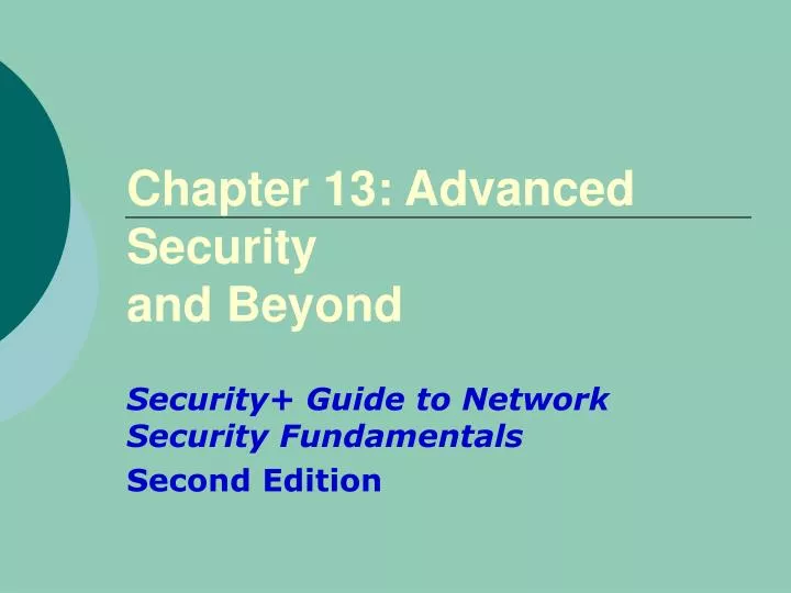 chapter 13 advanced security and beyond