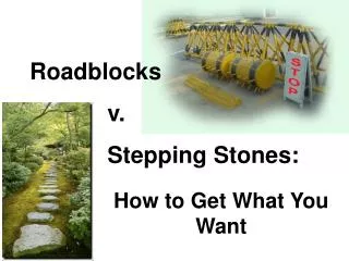 Roadblocks v. Stepping Stones: