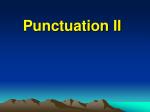 Punctuation II - slide 1