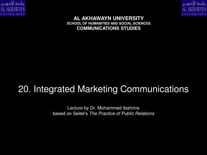20 integrated marketing communications